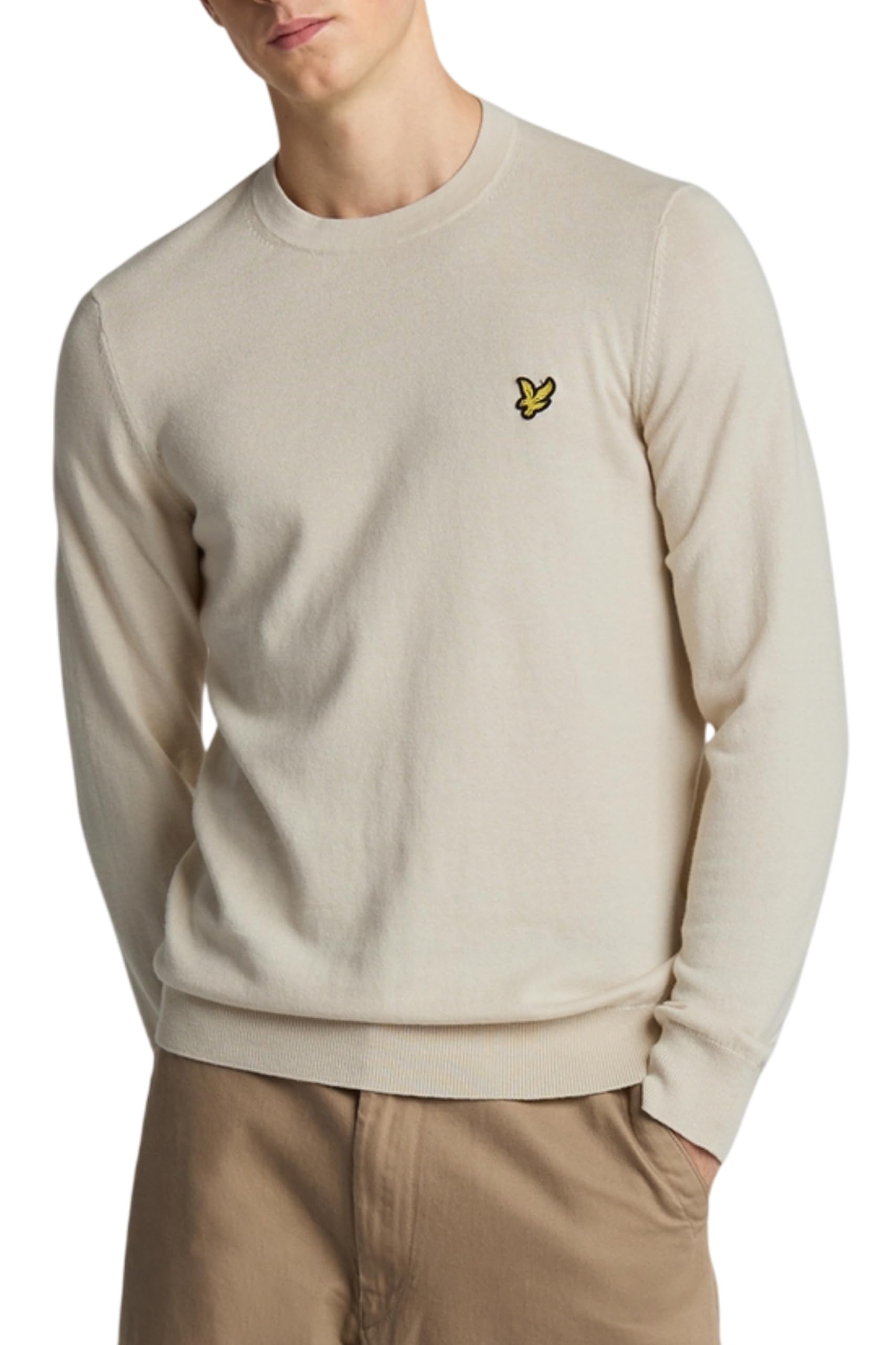 Lyle & Scott Mid Knits Cotton Merino Crew Neck Jumper W870 Cove, L