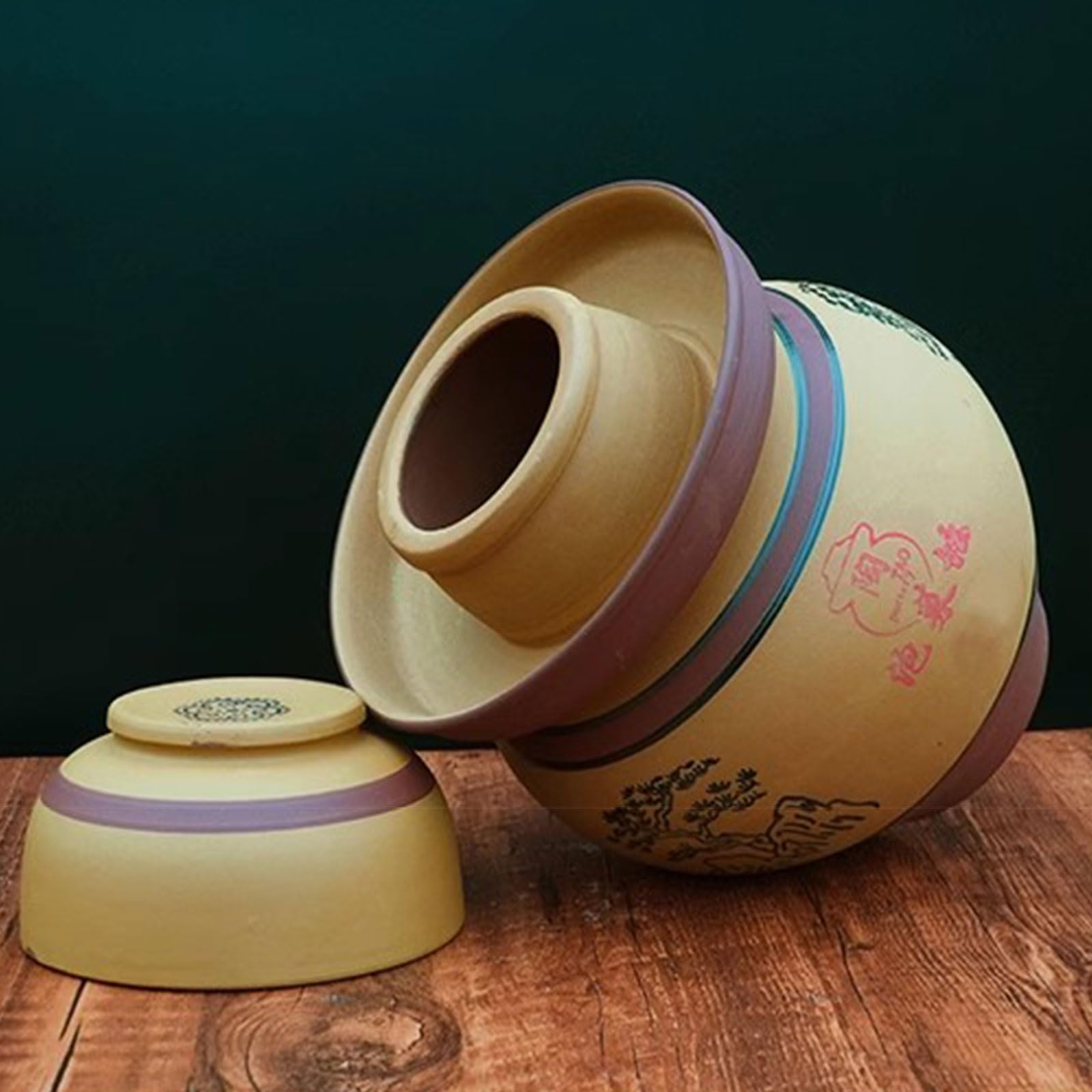 Słoik fermentacyjny z pokrywką z uszczelką wodną, Tradycyjne chińskie porcelanowe słoiki na kiszonki, Ceramiczny garnek do fermentacji, gliniany garnek kuchenny,11kg
