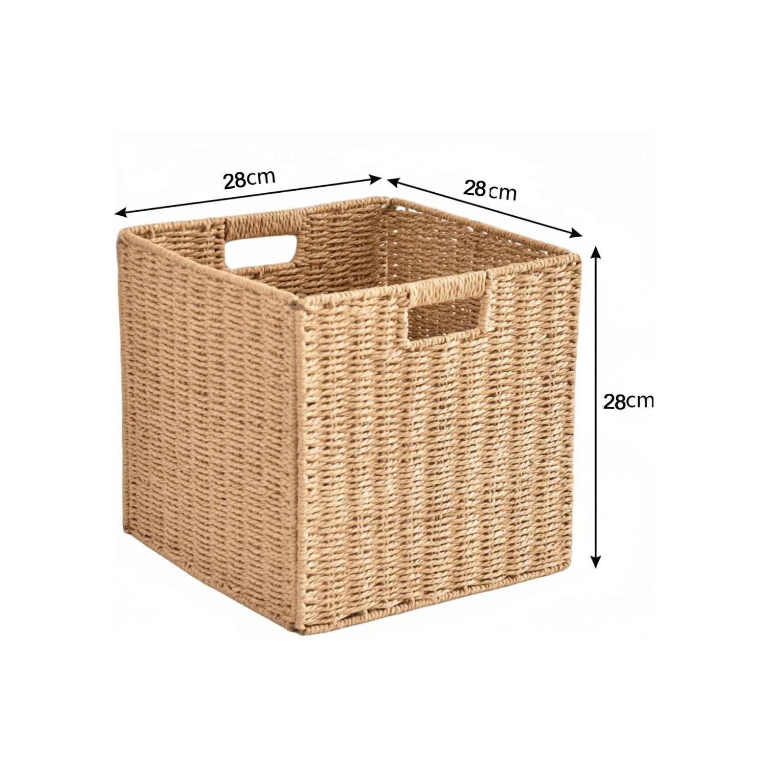 Lot de 3 paniers de rangement tressés,Kallax panier de rangement étagère pliable,boîte d'étagère Storage Box 28x28x28 cm
