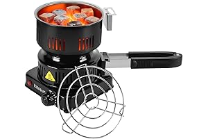 Electric Stove Coconut Charcoal Starter - ETL Approved Hot Plate Durable Faster...