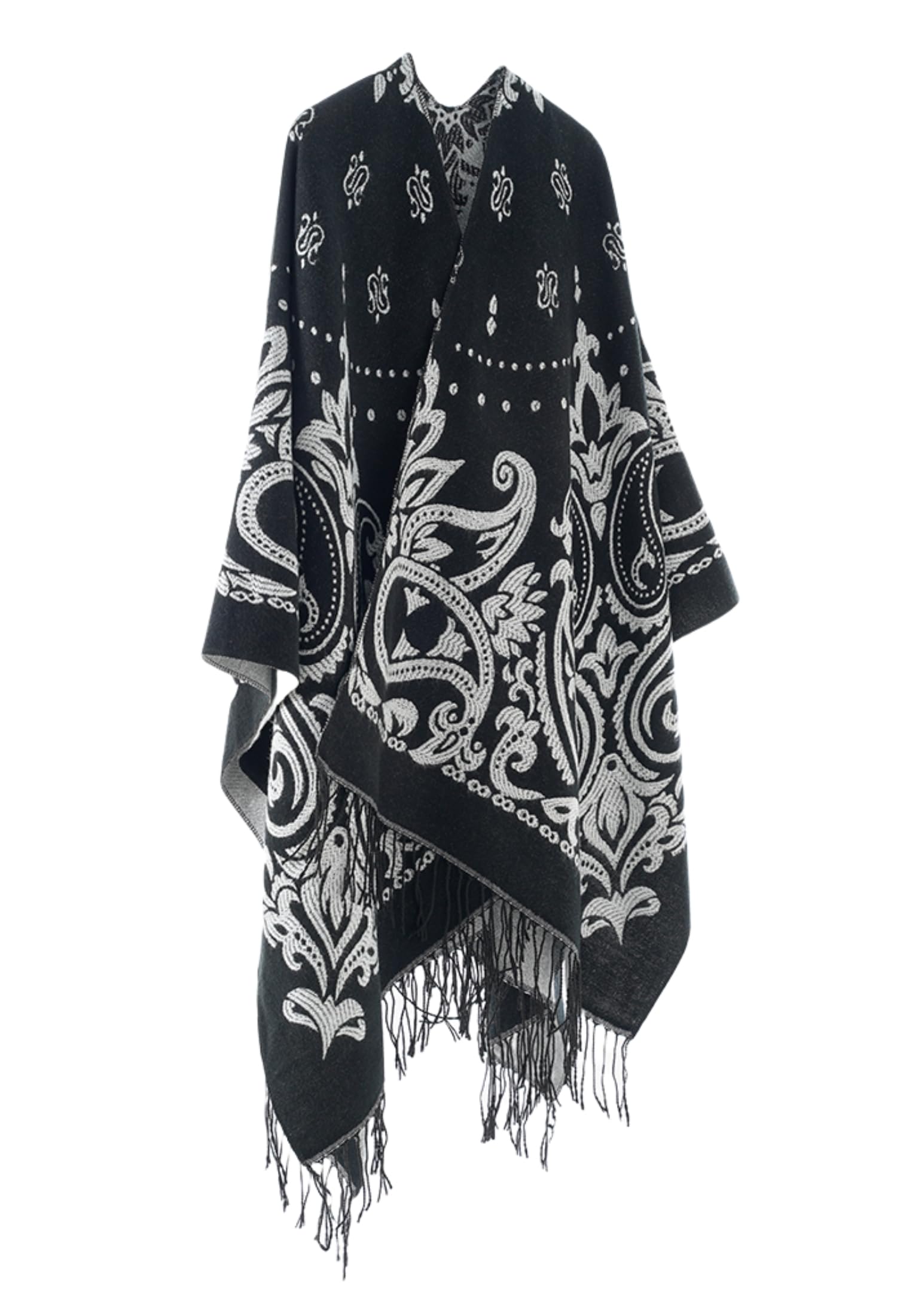 Chal para Mujer, Poncho Abierto, Cárdigan Capa, Suéteres Oversize para Otoño e Invierno