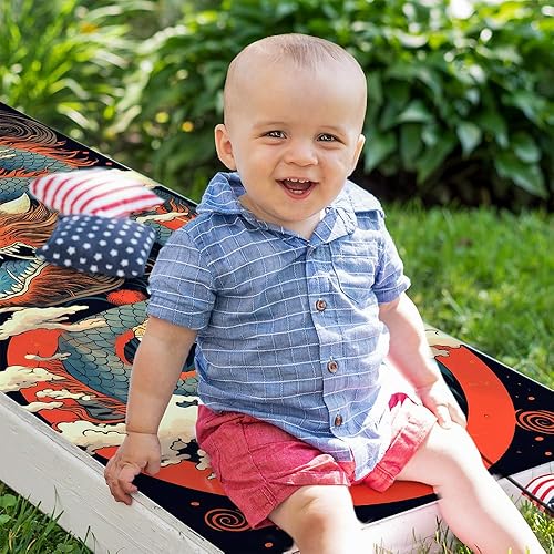 Miniatura 6 de Cornhole Board Wraps and Decals for Boards Set of 2 Skins Professional Vinyl Covers Sticker - Fantasy Cornhole Decal for Boards Covers Sticker