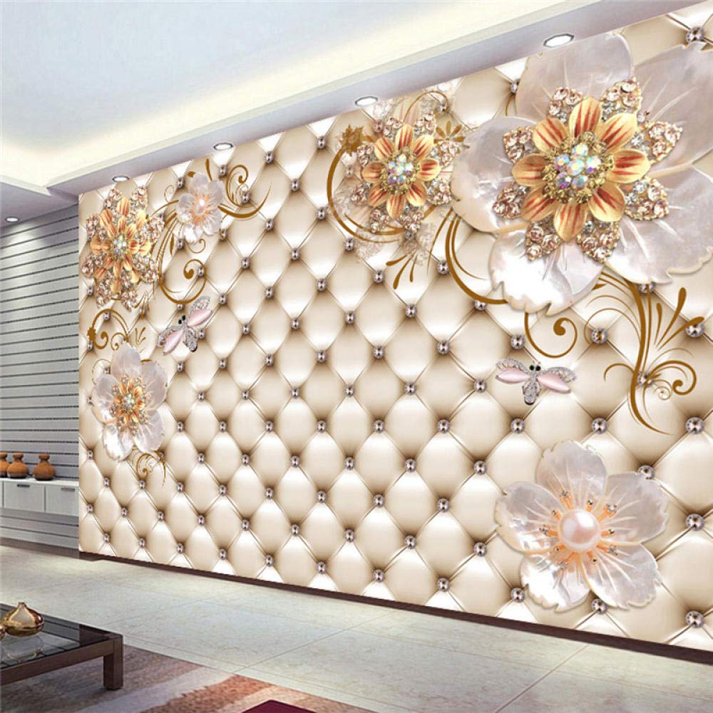 Papier peint mural 3D style européen pour créer une ambiance d'hôtel dans le salon