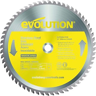 Evolution Power Tools S355TCT-90CS Circular Saw Blade (AKA Chop Saw Blade, Metal Blade) For Cutting Stainless Steel - Carbide Tipped Metal Saw Blade Produces Virtually No Heat, Burrs or Sparks, 355 mm