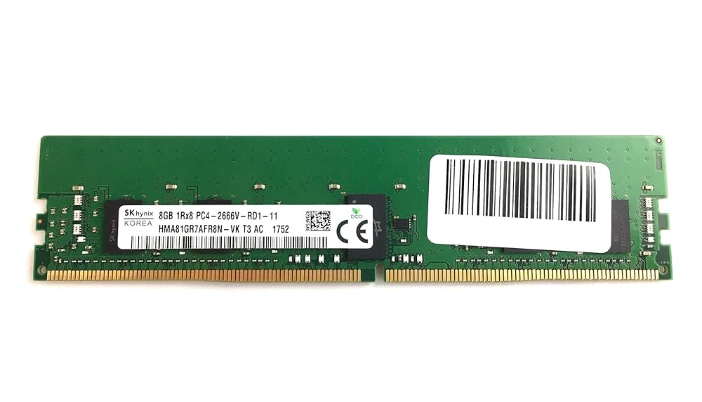 SK Hynix 8GB DDR4 – 2666V 1Rx8 PC4 HMA81GR7AFR8N - VK T3 AC