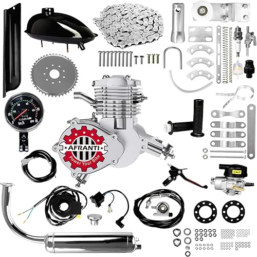 Bicycle Motor Kit 80cc, Motorized Bicycle Engine Kit 2 Stroke Petrol Gas Motor Engine Kit Fits Most 26" or 28" Bikes with V-Frame