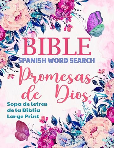 Spanish Bible Word Search Large Print (Sopa de letras de la Biblia) Promesas de Dios, Promises of God (Spanish Edition)