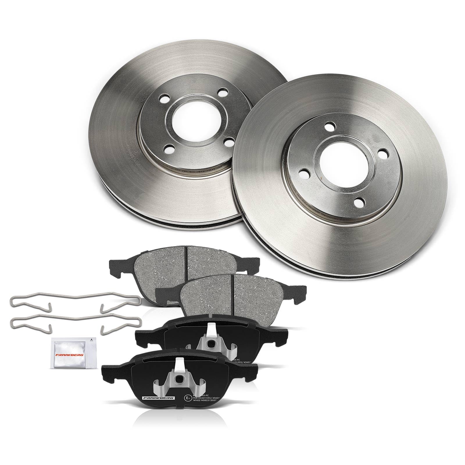 Frankberg Set freni incl. 2x Dischi Freno + 4x Pastiglie dei Freni Anteriore Compatibile con Ecosport 1.0L 1.5L 2013-2025 Replace# BPYK3323ZA, BPYK3323ZC