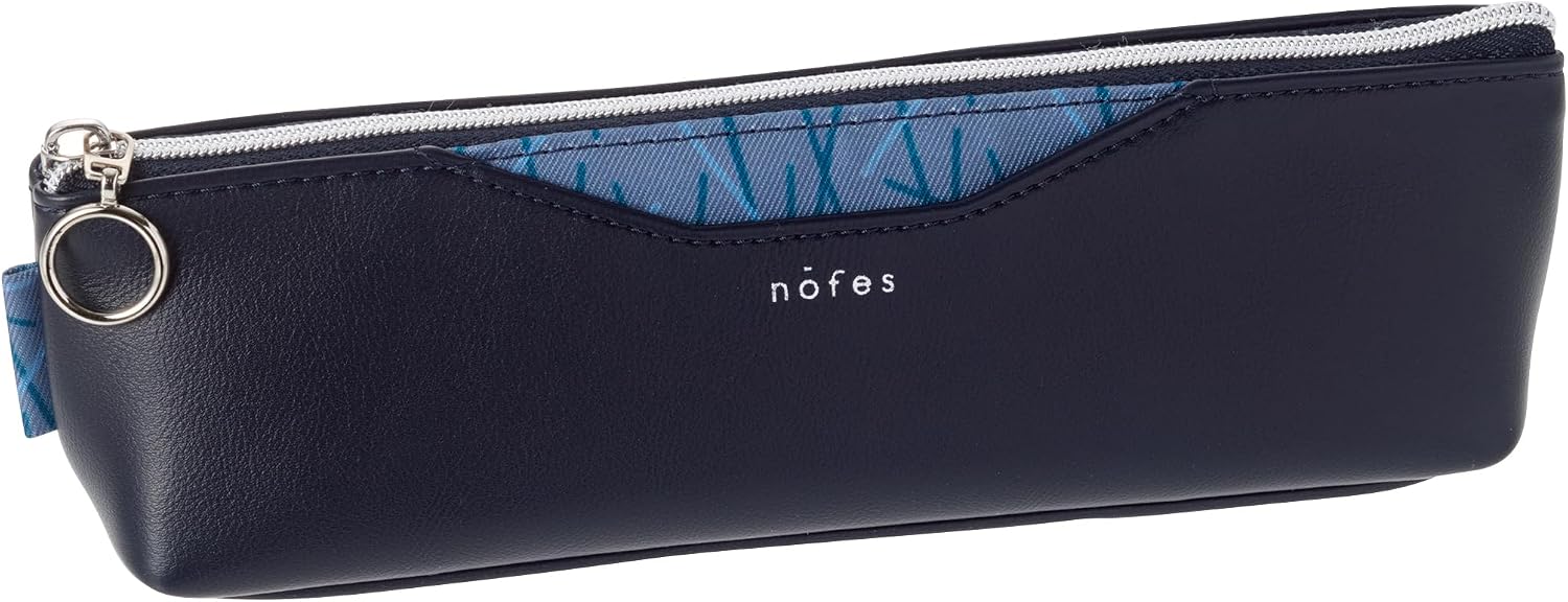 Raymay Fujii NSF1455K Novez Pencil Case with Mini Pocket, Midnight Navy