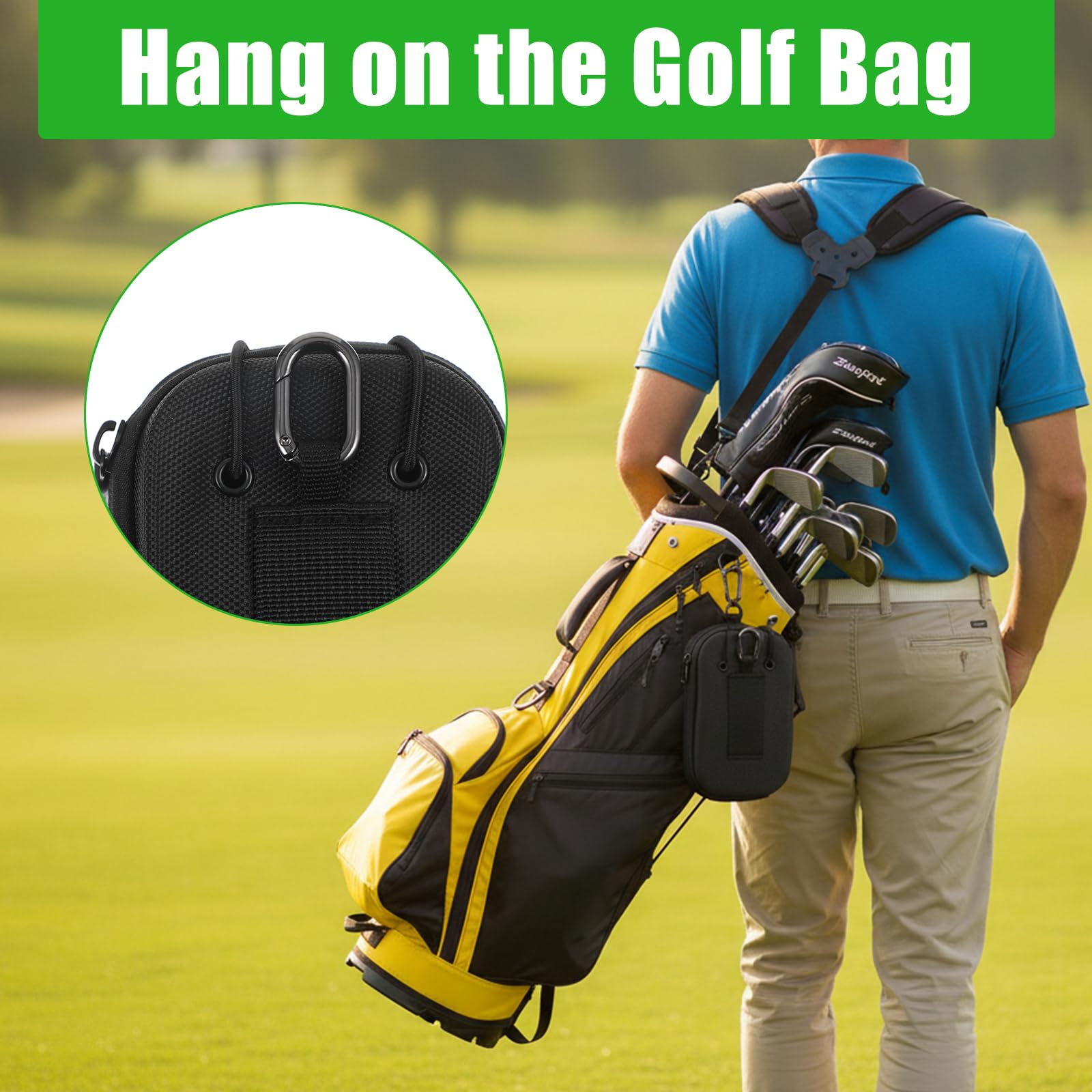 Coque rigide universelle pour télémètre de golf - Housse de protection en EVA pour la plupart des télémètres - Noir