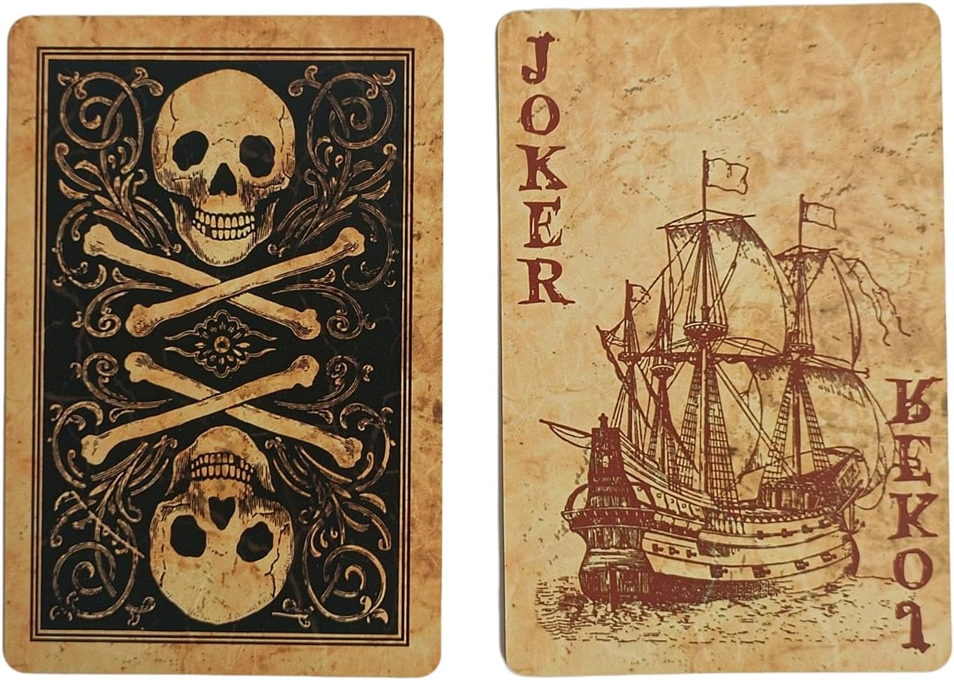 Black Lotus Pirate King Collection Playing Cards Poker Deck 54 Cards Retro Style for Entertainment