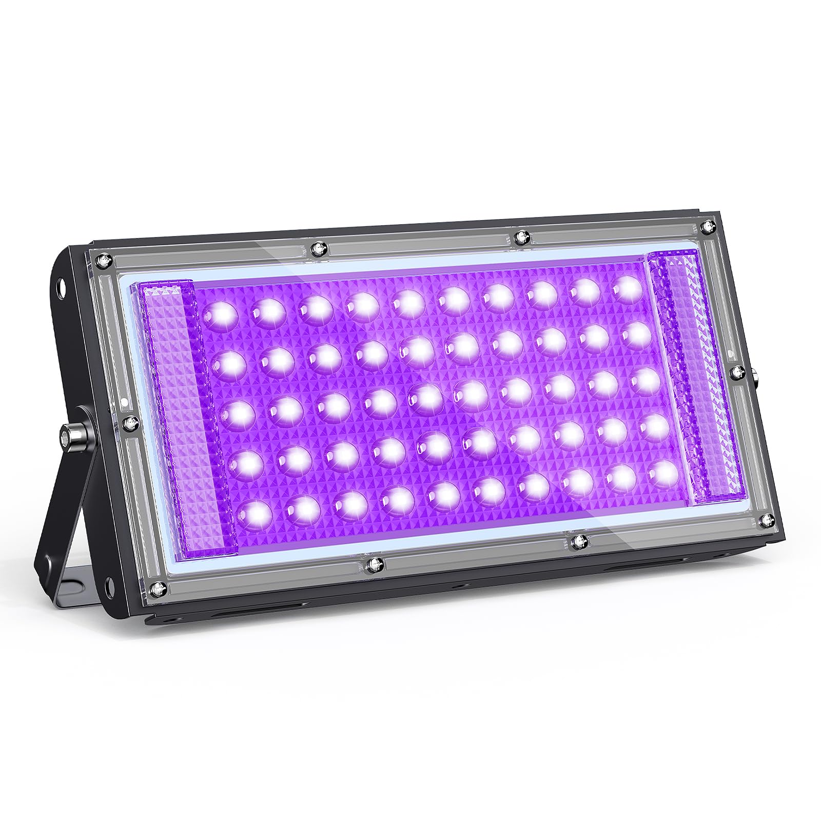 GKT 50W Faretto Luce Nera, Lampada UV, Luce Nera 385-400 nm, per Halloween, Natale, Feste Fluorescenti, Lampada per la Polimerizzazione Resina UV, Esposizione di Vetranio