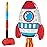 WERNNSAI Rocket Piata - Rocket Ship Pinata Bundle with Blindfold and Bat Space Birthday Party Decoration for Boys Kids Family Games Piata Space Ship Theme Party Supplies