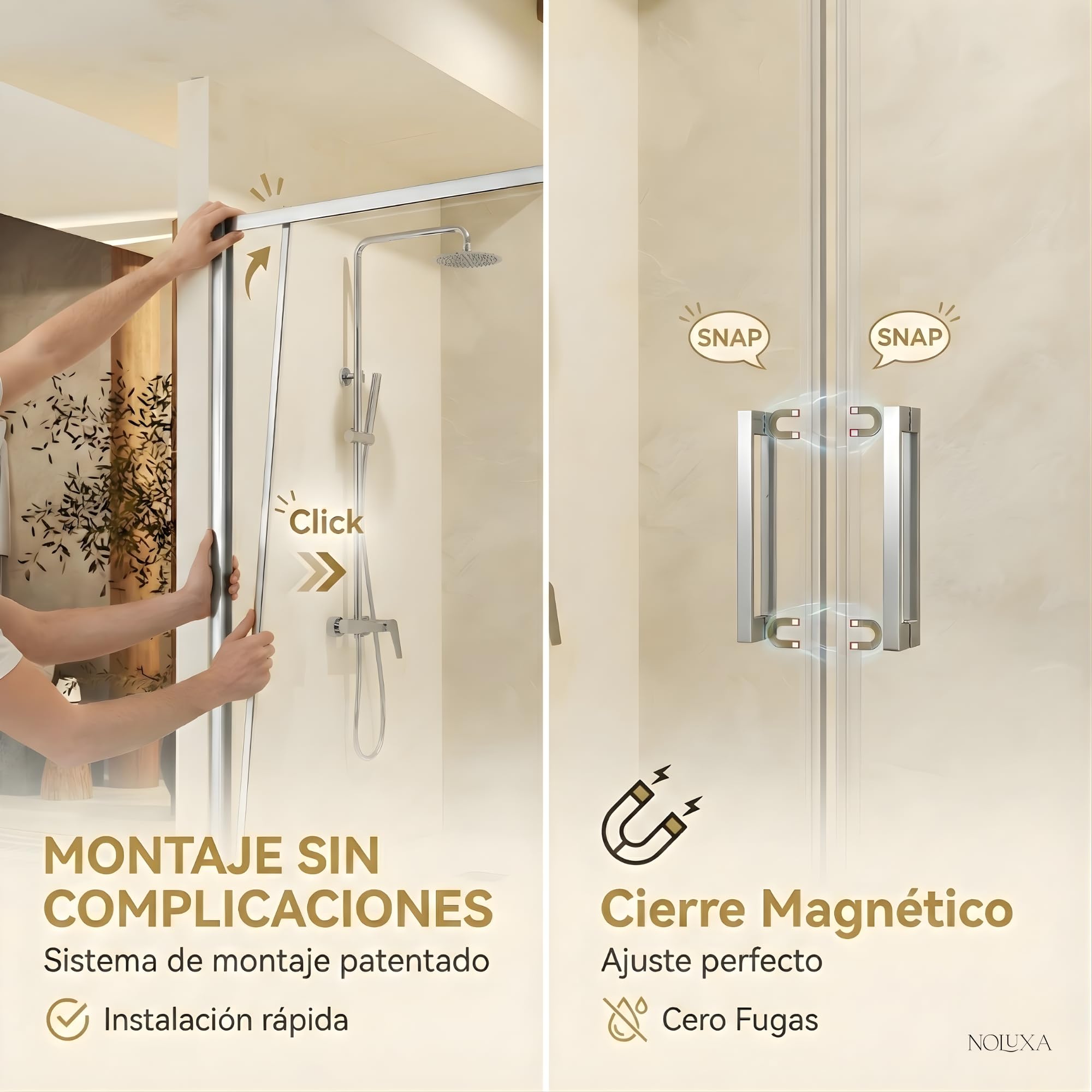IMEX - Mampara Ducha Dos Puertas Frontal 2 Fijas + 2 Correderas 160cm Cromada | Mampara de Cristal Reversible y Antical con Ancho Adaptable 156 a 161cm | Perfilería de Aluminio con 195cm de Altura