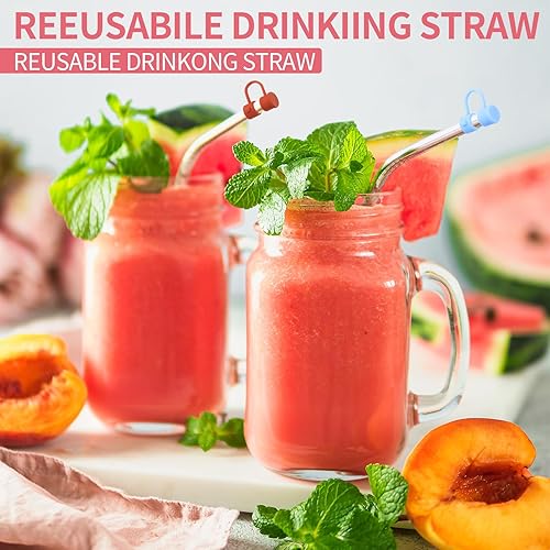 Miniatura 4 de Paquete de 24 fundas de silicona reutilizables para popotes, protectores de punta para popotes de 0.4 pulgadas, se adapta a la mayoría de vasos de