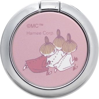 iFace Moomin Licensed Series Universal Smartphone Ring Holder Accessory for Girls/Women - Cute Stick-On Phone Attachment for iPhone, Galaxy, etc. - Pink/Sibling