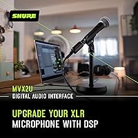 Vista 5 de Shure MVX2U - Interfaz XLR a USB con conector para auriculares, ganancia de 60 dB, monitoreo de latencia cero, alimentación fantasma de 48 V