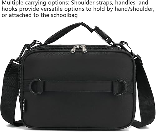 Miniatura 2 de FlowFly - Lonchera para niños, lonchera escolar aislante duradera con correa para el hombro y soporte para botellas, bolsa térmica pequeña y