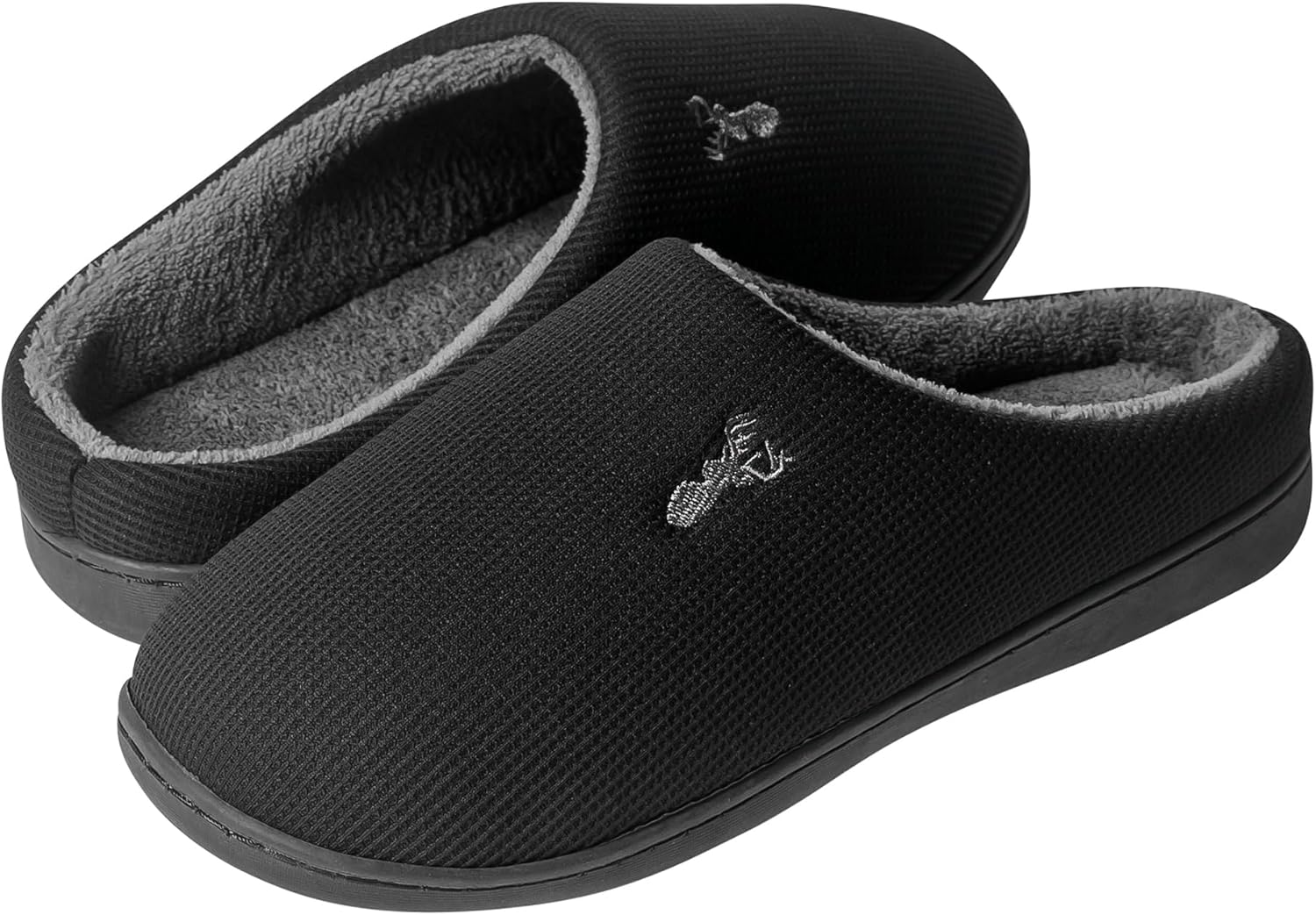 The Essentials Wardrobe Men’s Memory Foam Slippers Two-Tone Breathable Warm Lining Slip-On Comfy Non Slip Indoor Slippers The Essentials Wardrobe Men’s Memory Foam Slippers Two-Tone Breathable Warm Lining Slip-On Comfy Non Slip Indoor Slippers