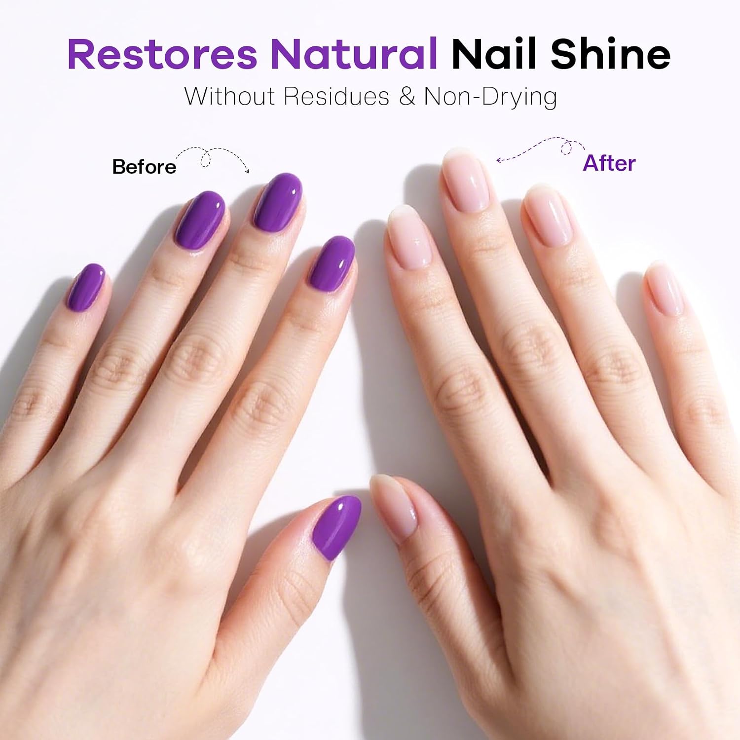 Glamonade Acetone Nail Polish Remover: 16 Fl Oz Large Capacity Professional Gel Polish Remover for Removal of Regular Polish/Gel Polish/Glue/Artificial Nail - With Grape Seed Oil for Gentle Removal