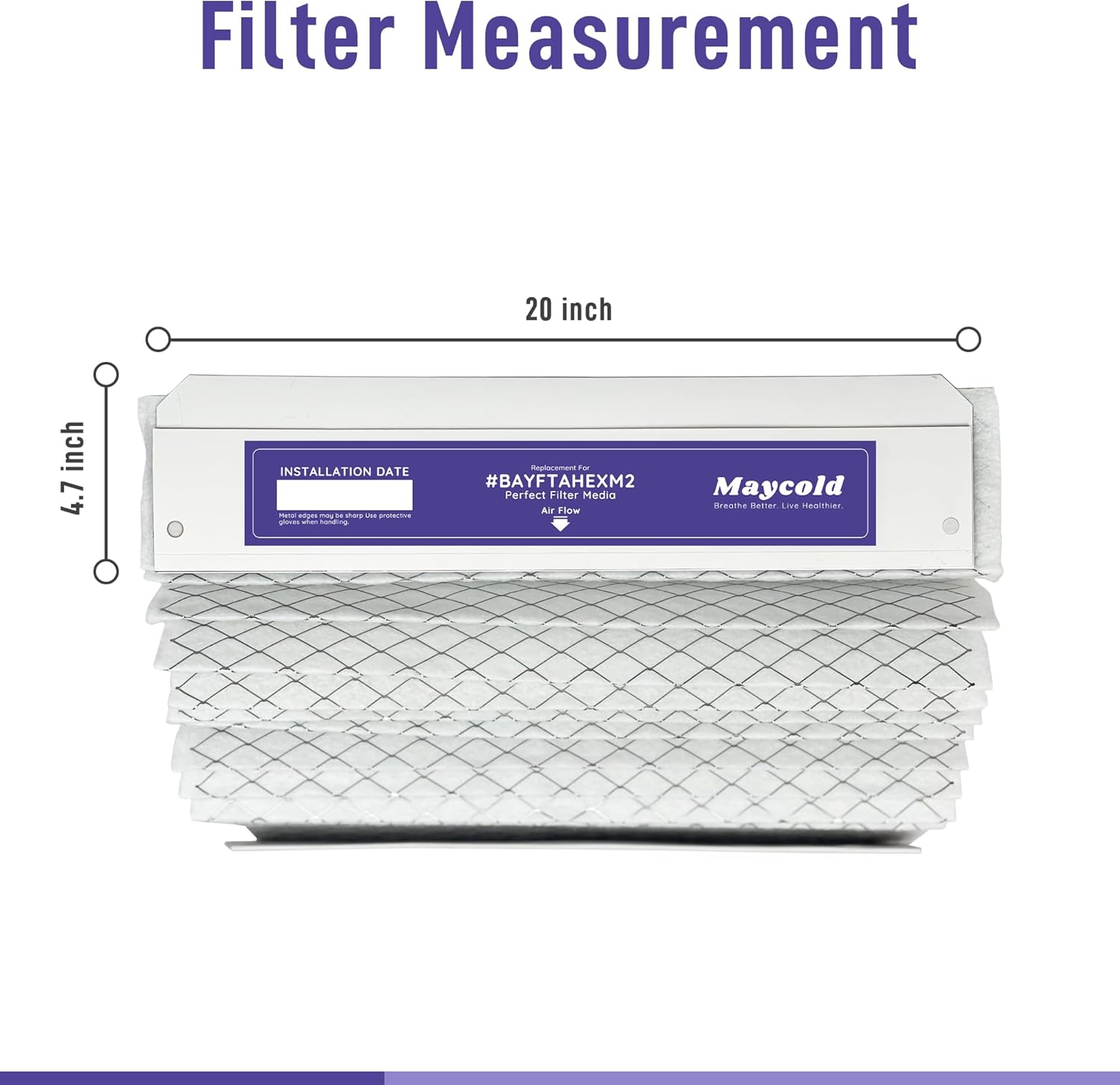 Compatible for Trane/American Standard Perfect Fit Systems,BAYFTAHEXM, 20x25x5, MERV 13, 2-Pack,Expandable Media Type Replacement Filter