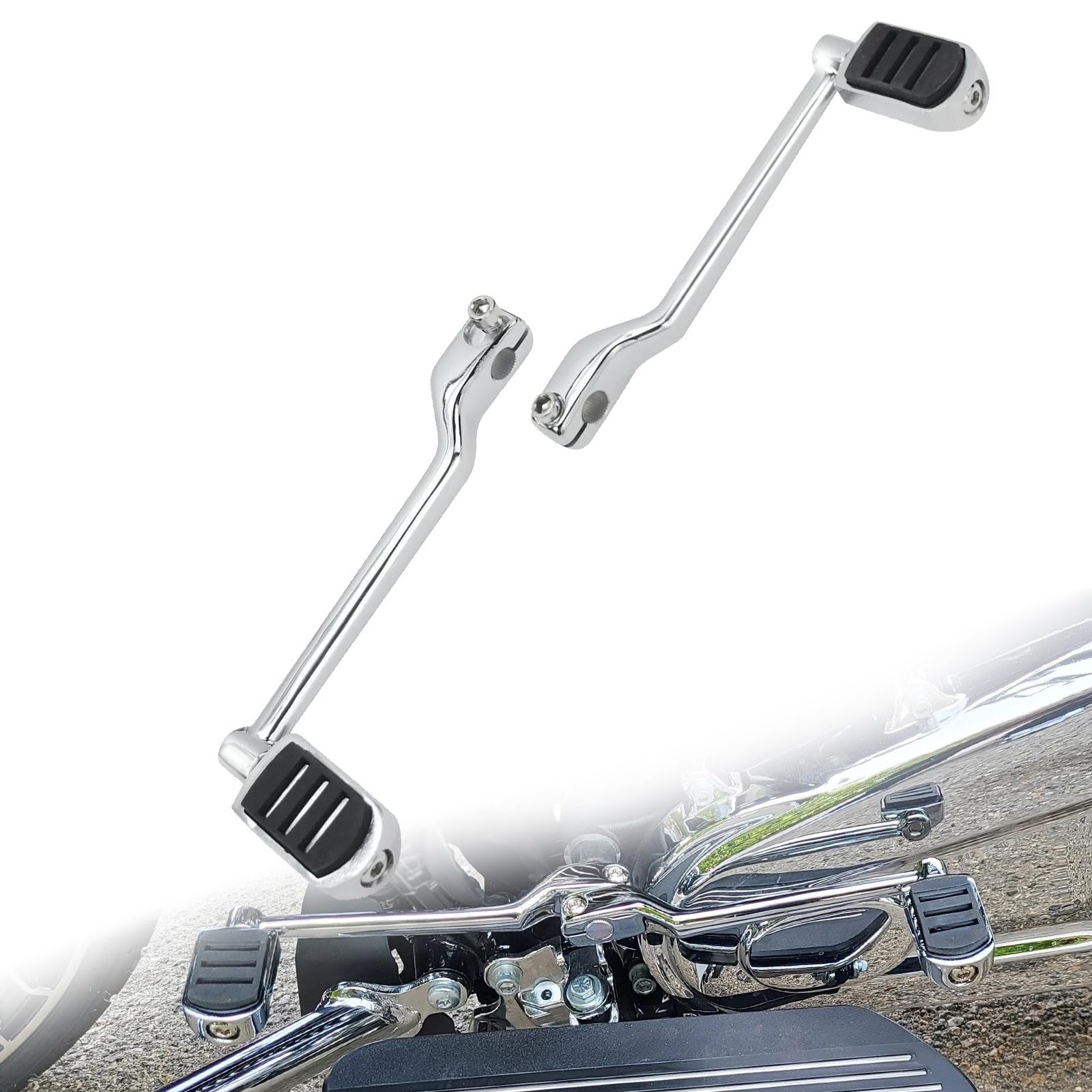 YDYBDA Motorcycle Heel Toe Shift Lever Pedal Front and Rear Levers Shifter Pegs for Harley Touring Street Electra Road Glide Softail FL