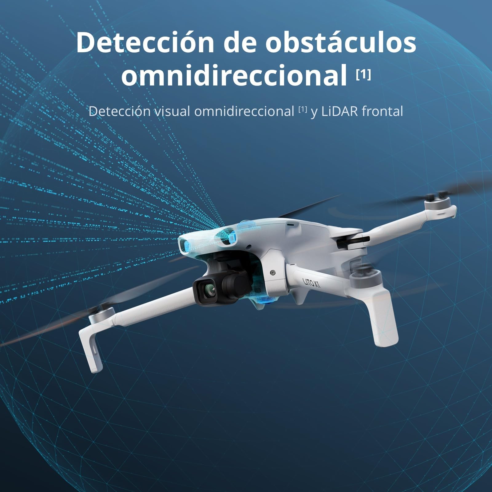 DJI Lito X1 con Bundle, dron con cámara 4K fácil de usar para principiantes, detección de obstáculos, ActiveTrack, sensor de 1/1.3 pulgadas, C0 (Enchufe de carga, Luces (x2), Kit de limpieza)