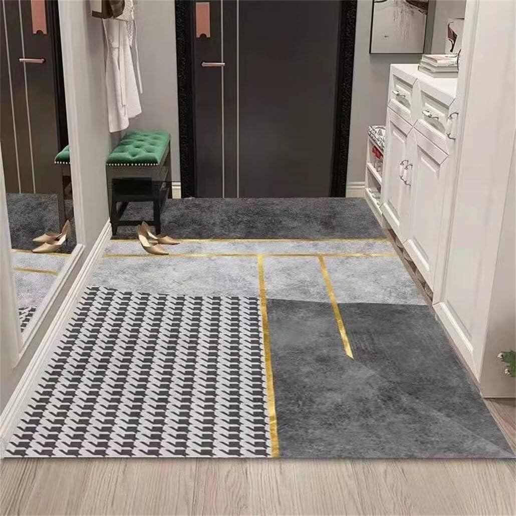 Tapis doux salon gris 100x210 anti-poussière et tapis chambre ado fille