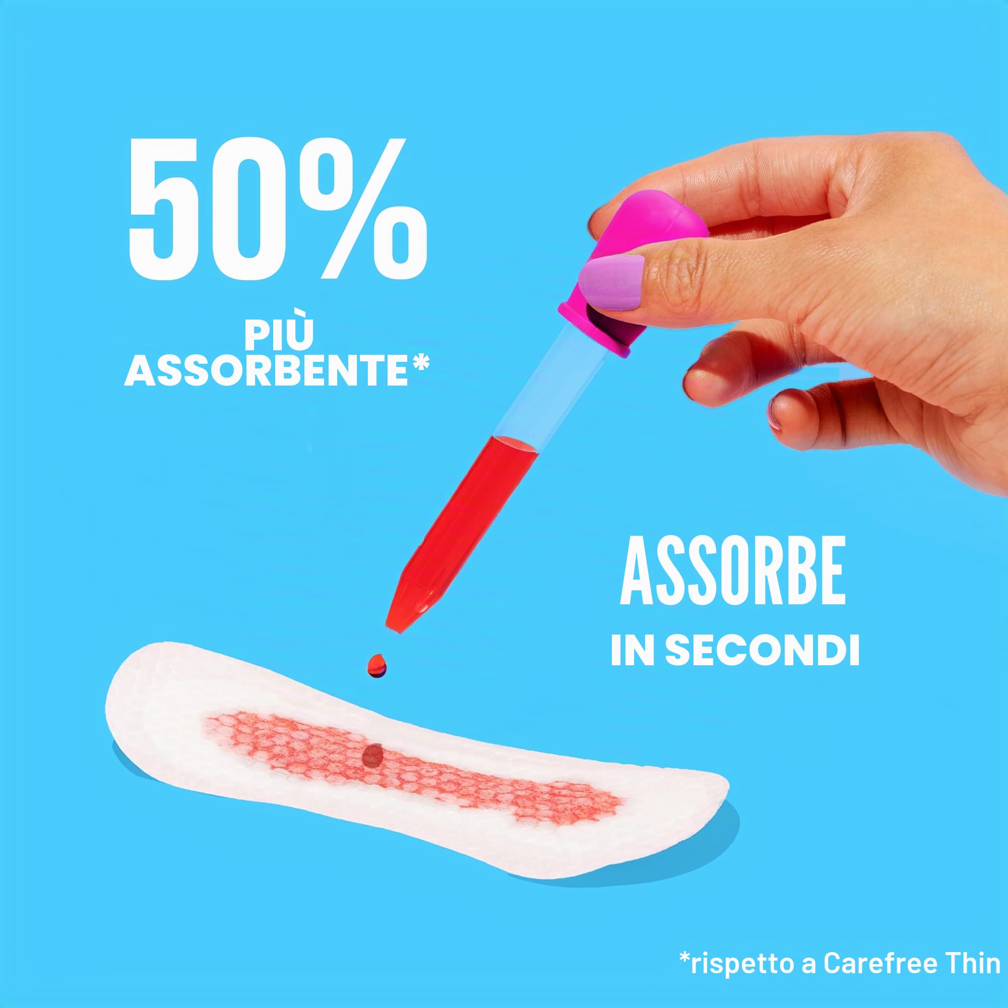 Carefree Acti-Fresh - Fodera per collant ultra sottile, senza profumo, 120 pezzi