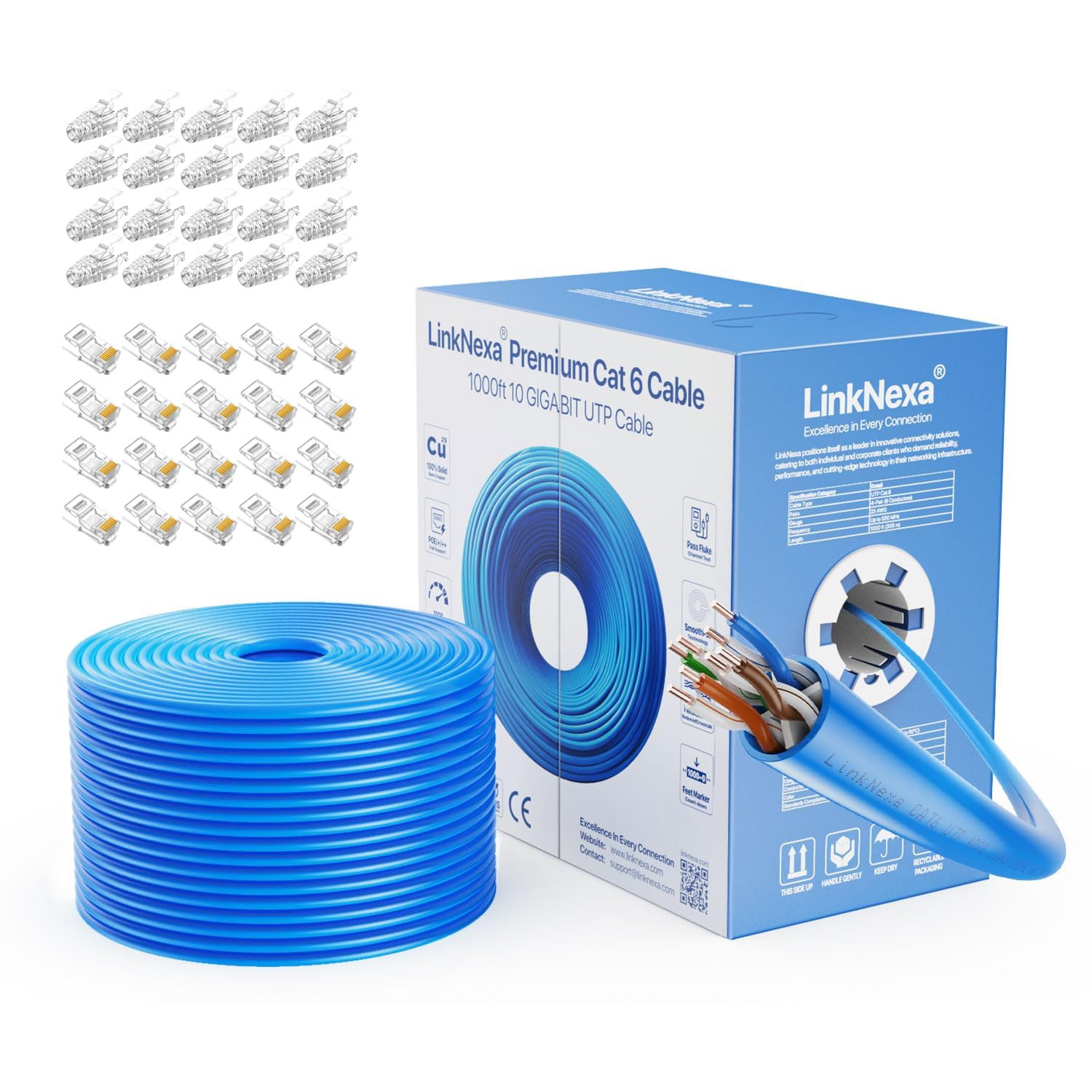Amazon.com: LinkNexa Cat6 Ethernet Cable 1000ft, Cat6 Cable, UTP