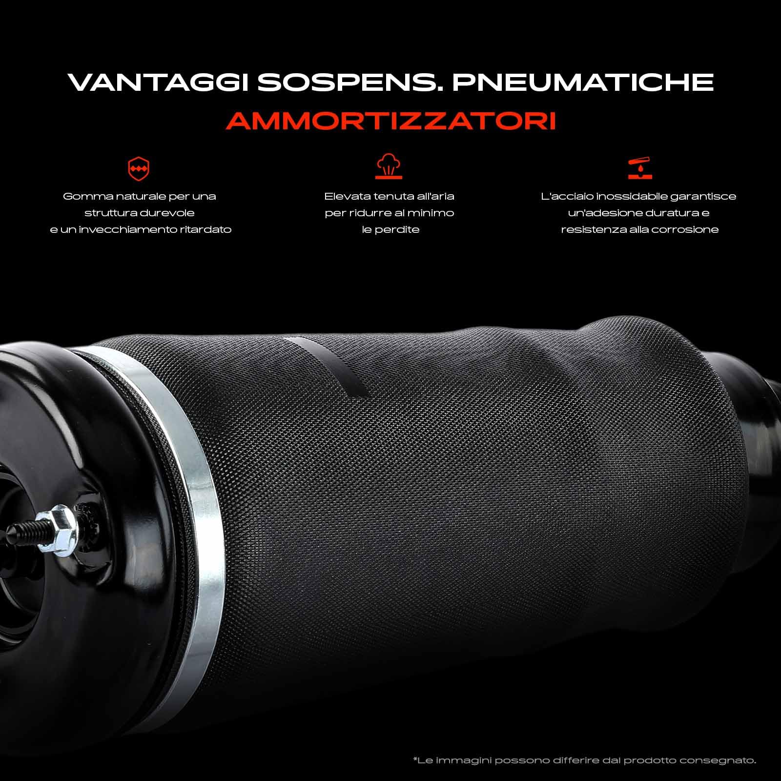 Frankberg 1 ammortizzatore ad aria con ADS anteriore compatibile con X164 GL320 GL350 GL500 W164 ML280 ML320 ML450 3.0L-6.2L 2005-2012