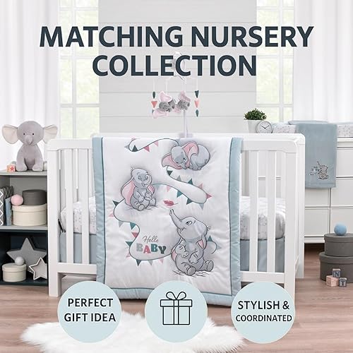 Miniatura 6 de Disney Dumbo Hello Baby - Funda para cambiador, color gris y blanco