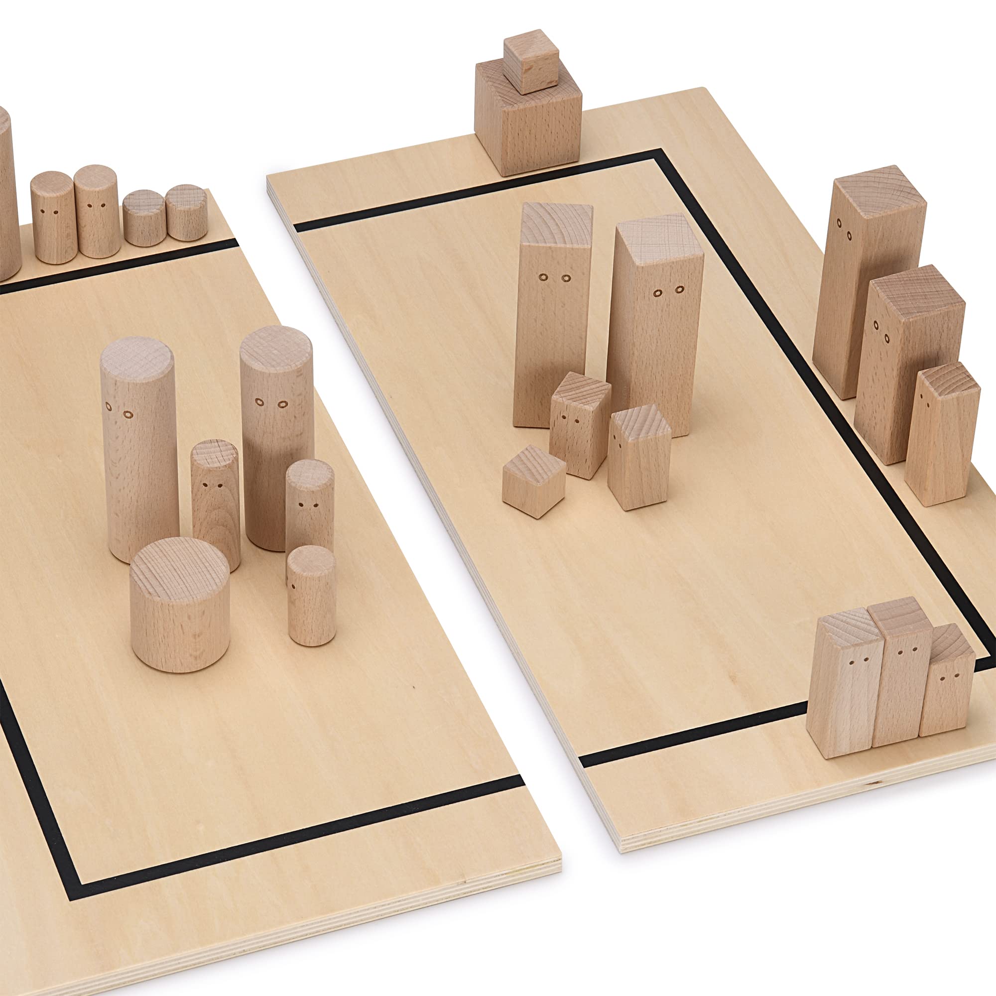 Planche Systémique - Bois de hêtre de Haute qualité - Planche familiale pour Constellations Coaching systémique Supervision Modération - Planche relationnelle (Angulaire)