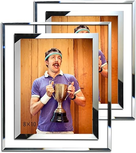 Miniatura 8 de SIMON'S SHOP Portarretratos de vidrio de 8 x 10 pulgadas, marco de fotos de pared y mesa de 8 x 10 pulgadas, 3 unidades