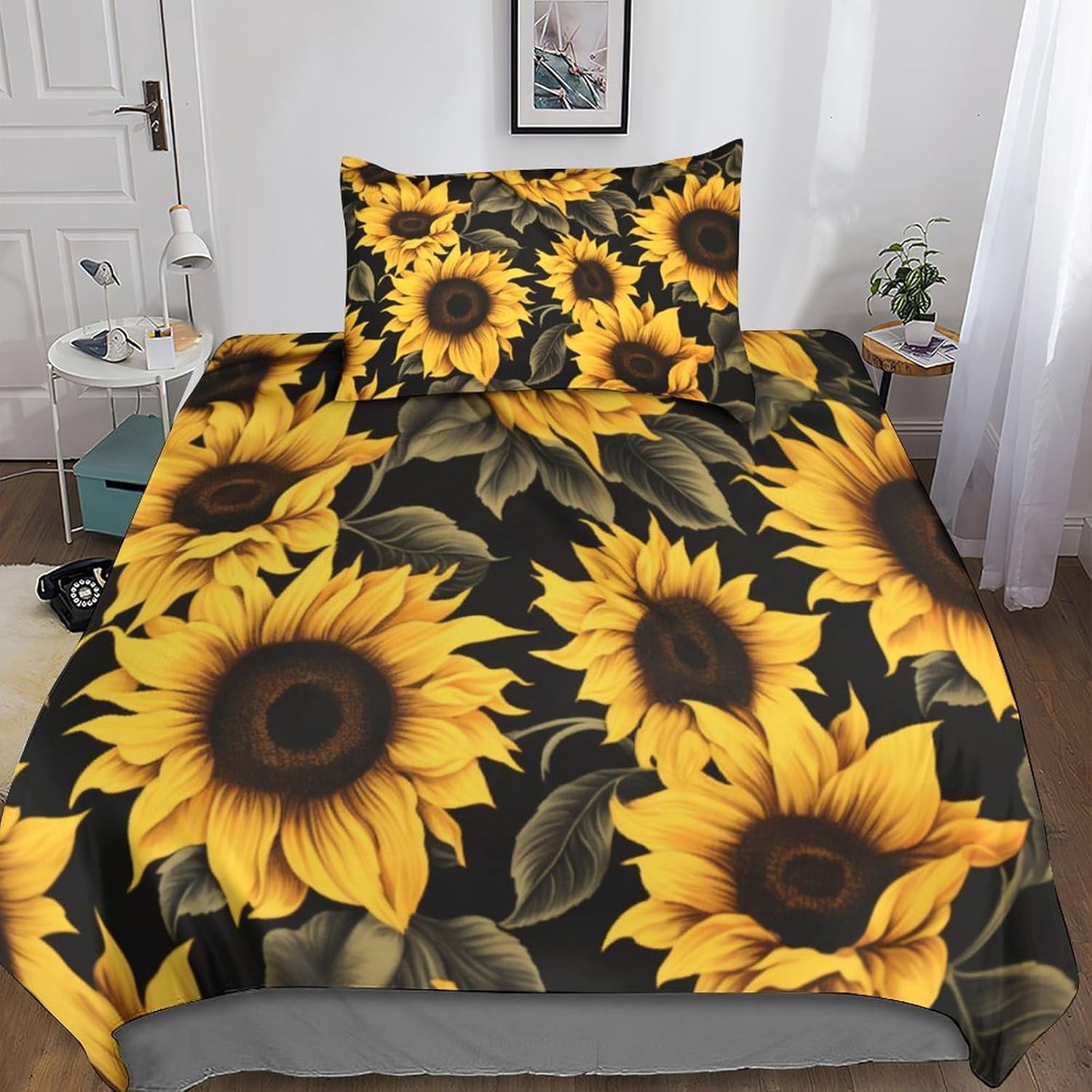 Sunflower Duvet Cover Set for Kids 3D Printed Bedding Duvet Cover Set