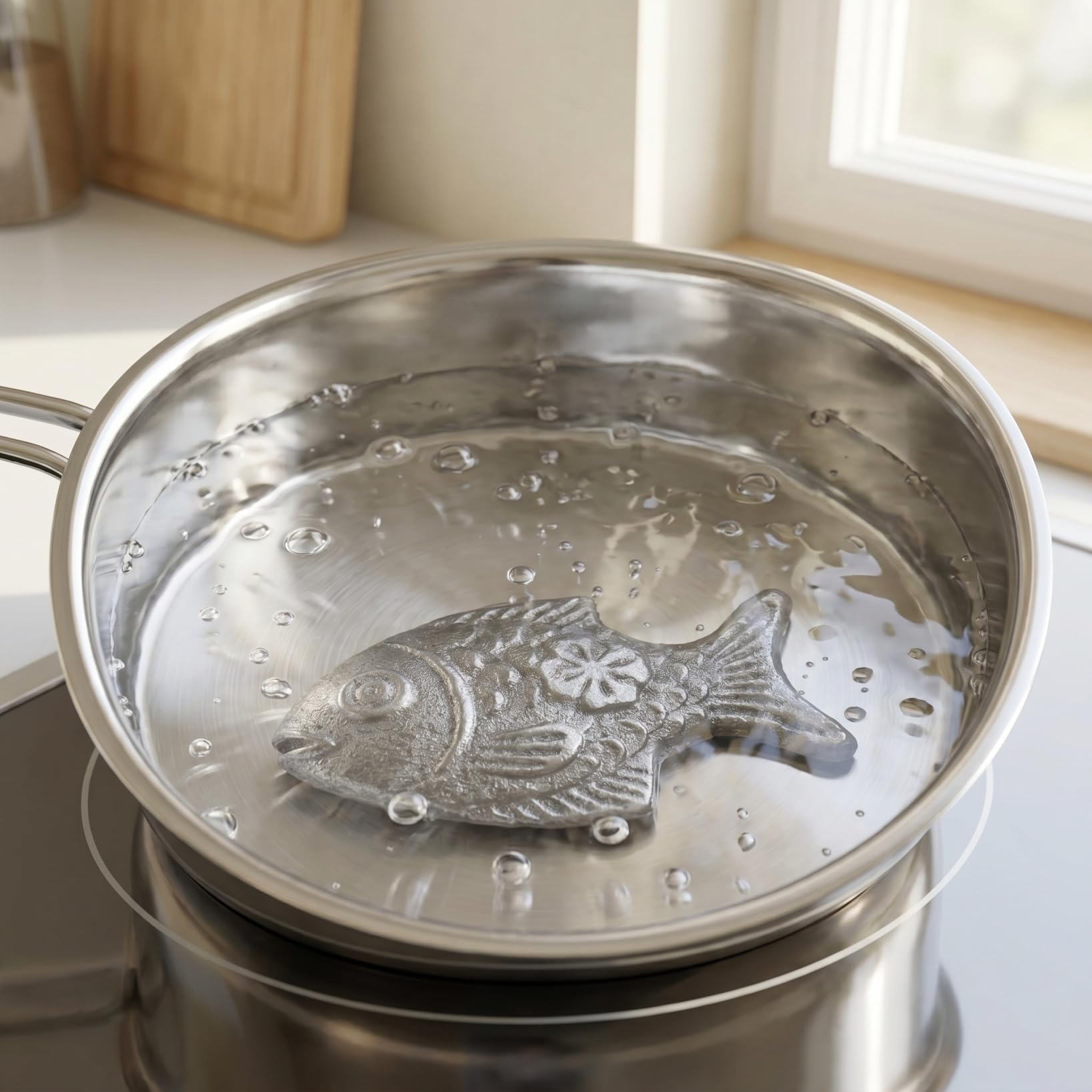POPETPOP 2 Stück Eisenfisch zum Kochen, Gusseisen Iron Fish für Suppen und Wasser, Natürliches Fischkochwerkzeug für Vegane Ernährung