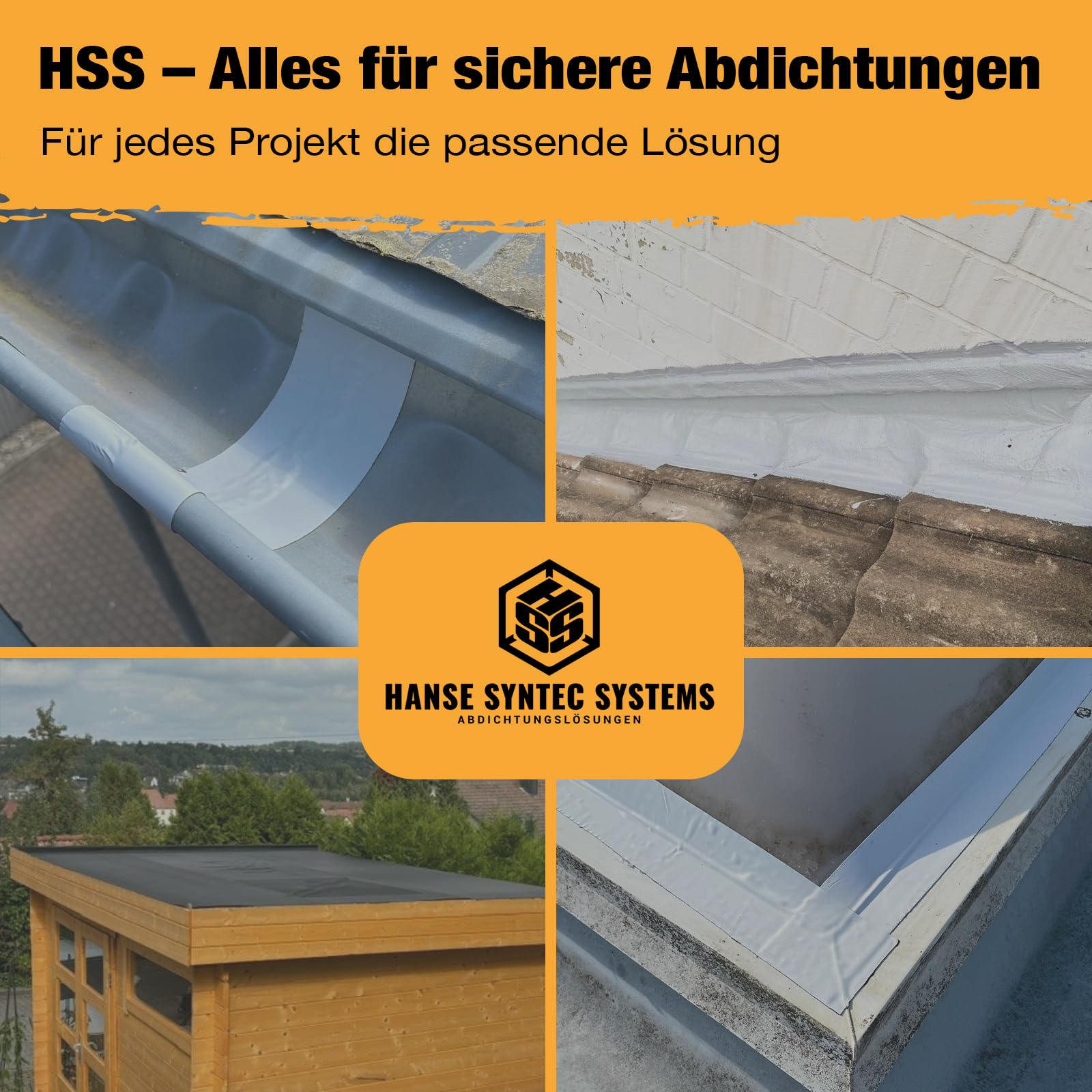 HSS Flüssigkunststoff 5Kg Grau - Abdichtung & Reparatur | Wasserabdichtung. Im Innen- und Außenbereich einsetzbar. MS-Technologie. Witterungsbeständig.