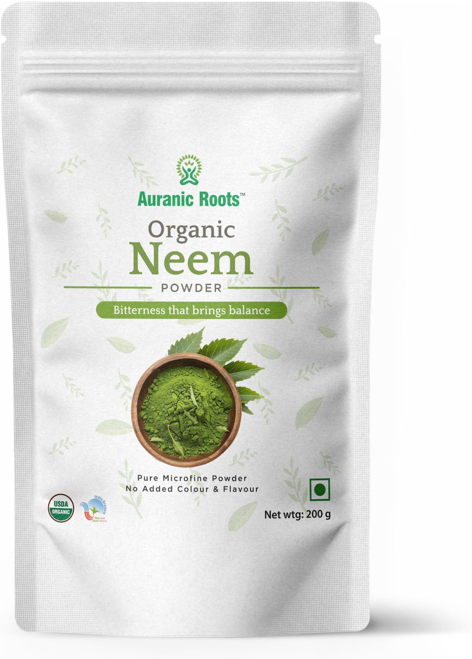 Organic Neem Powder | 𝗥𝗮𝘄 𝗡𝗲𝗲𝗺 𝗟𝗲𝗮𝗳 | 𝗣𝗲𝗿𝗳𝗲𝗰𝘁 𝗳𝗼𝗿 𝗦𝗸𝗶𝗻 𝗛𝗲𝗮𝗹𝘁𝗵, 𝗗𝗲𝘁𝗼𝘅𝗶𝗳𝗶𝗰𝗮𝘁𝗶𝗼𝗻 𝗮𝗻𝗱 𝗜𝗺𝗺𝘂𝗻𝗲 𝗦𝘂𝗽𝗽𝗼𝗿𝘁 | 𝗨𝗦𝗗𝗔 𝗖𝗲𝗿𝘁𝗶𝗳𝗶𝗲𝗱 | 200 grm Pack of 1