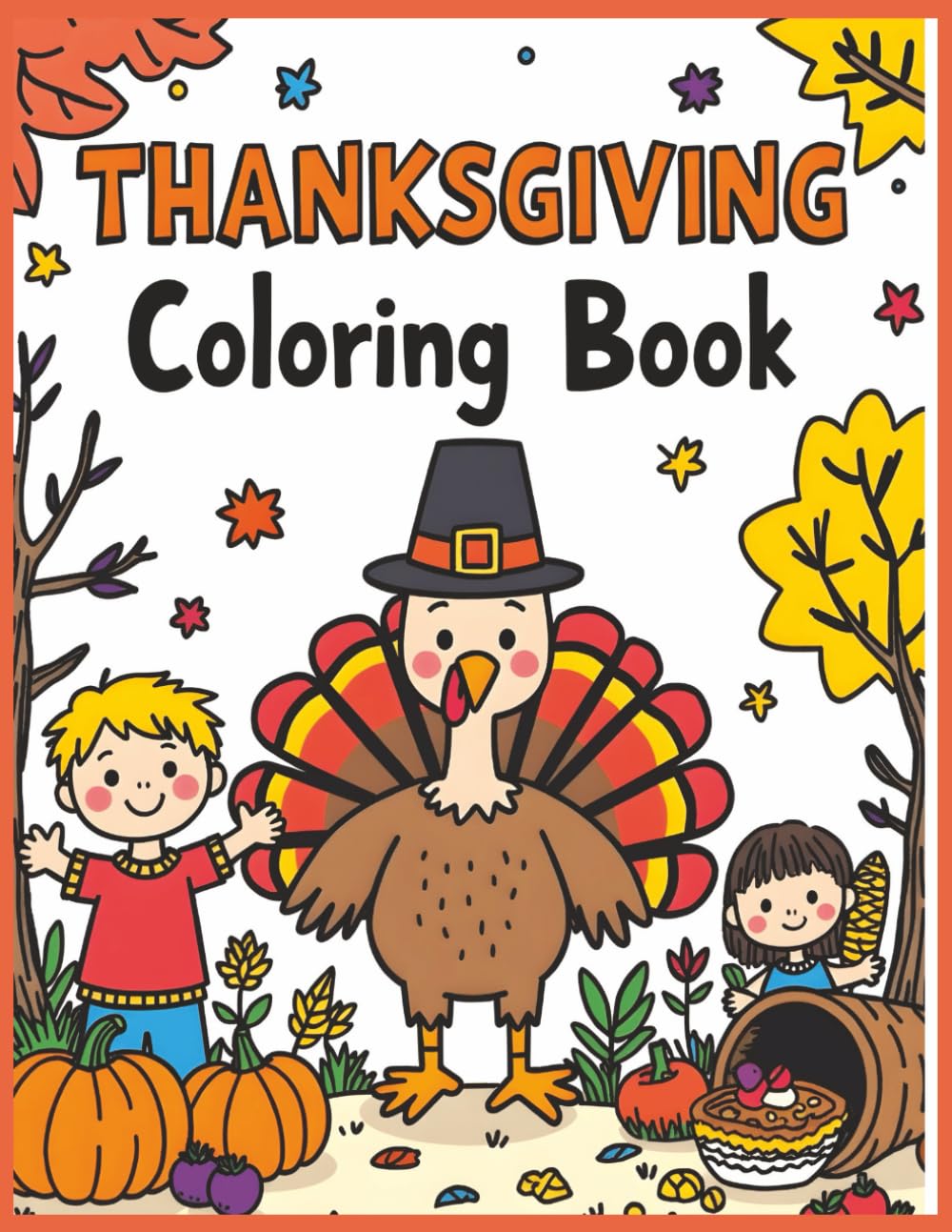 Thanksgiving Coloring Book: Simple Thanksgiving Coloring Pages for Toddlers & Preschool Kids Ages 2–7 | Turkeys, Pumpkins, Fall Leaves & Family ... | Fun Early Learning & Holiday Activity Book