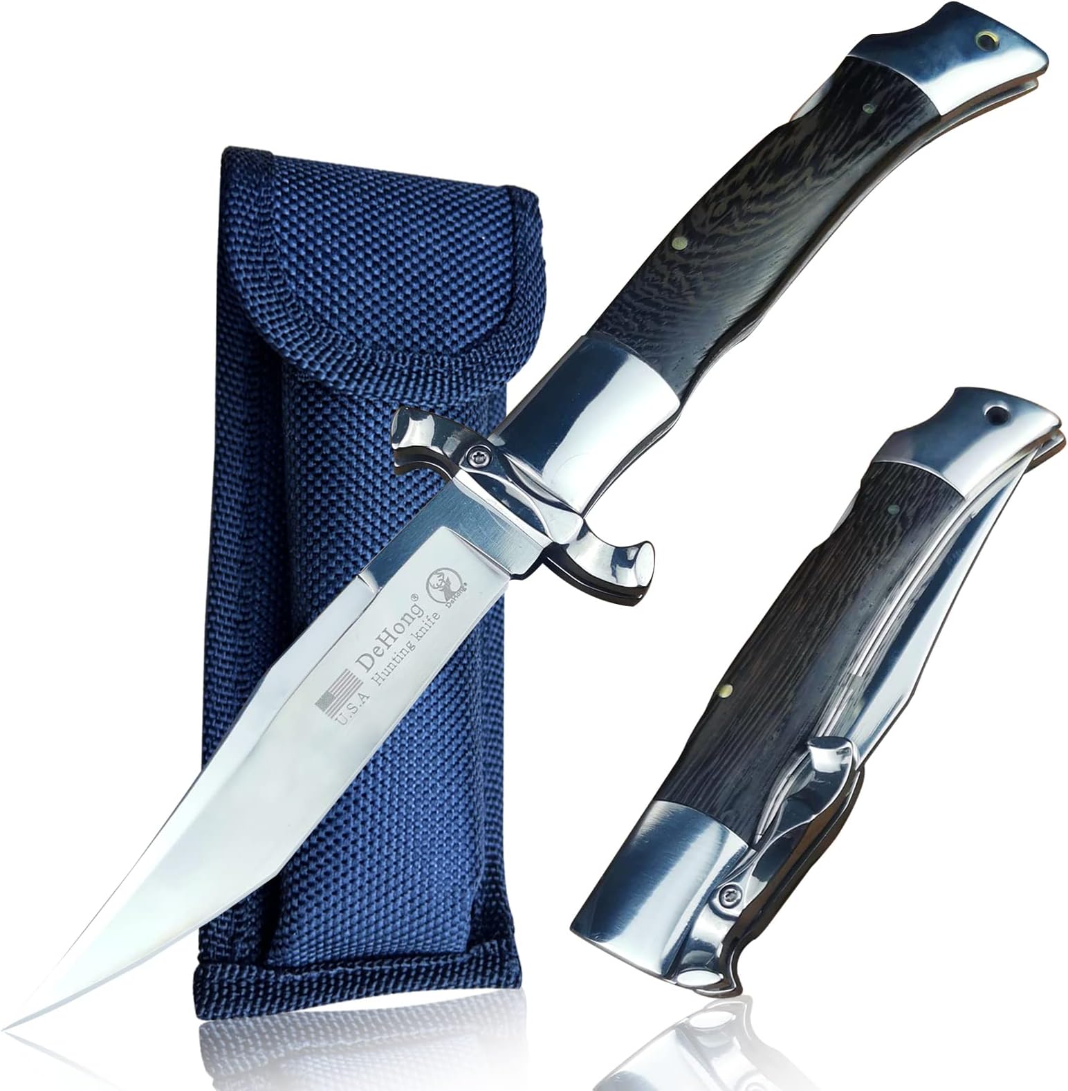 WPKOPYA （ DeHong hunting folding knife, folding pocket knife, wilderness camping survival and indoor EDC tool knives