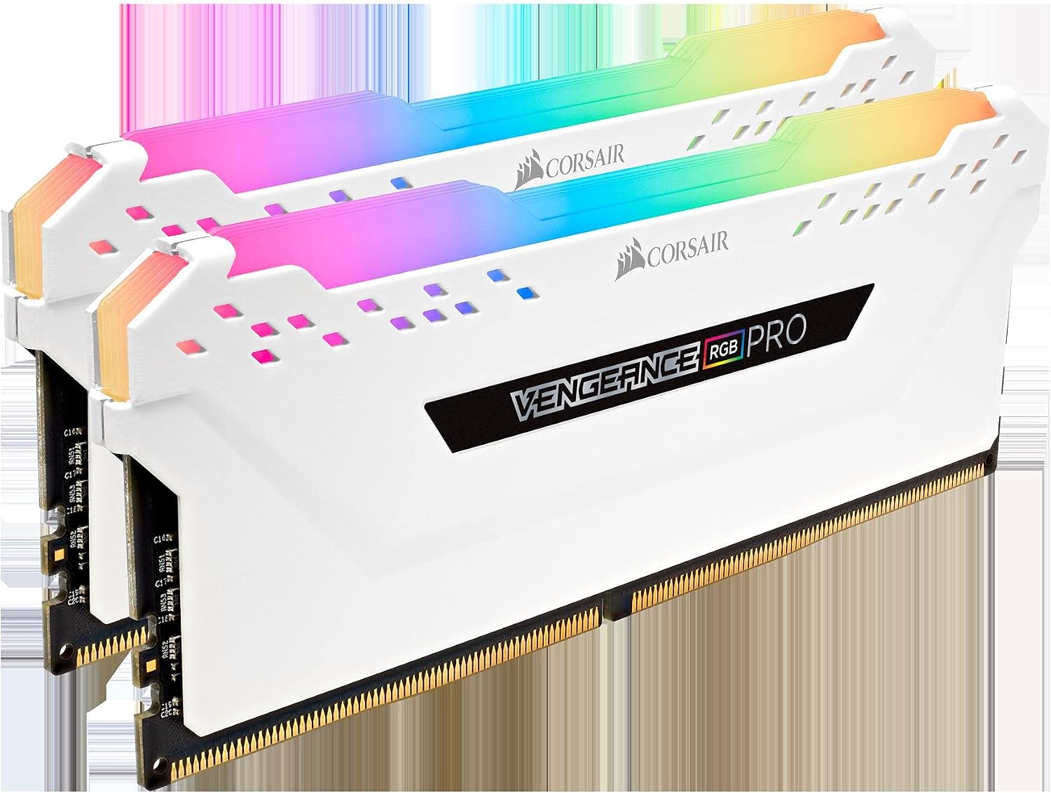 CORSAIR Vengeance RGB Pro 32GB (2x16GB) DDR4 hasta 3200MHz (PC4-25600) C16 Módulos de Memoria de Alto Rendimiento – Blanco 16