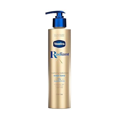 Vaseline Radiant X Even Tone Nourishing Body Lotion With 1% Niacinamide, Coconut Oil, Vitamin C, Peptides 11 oz