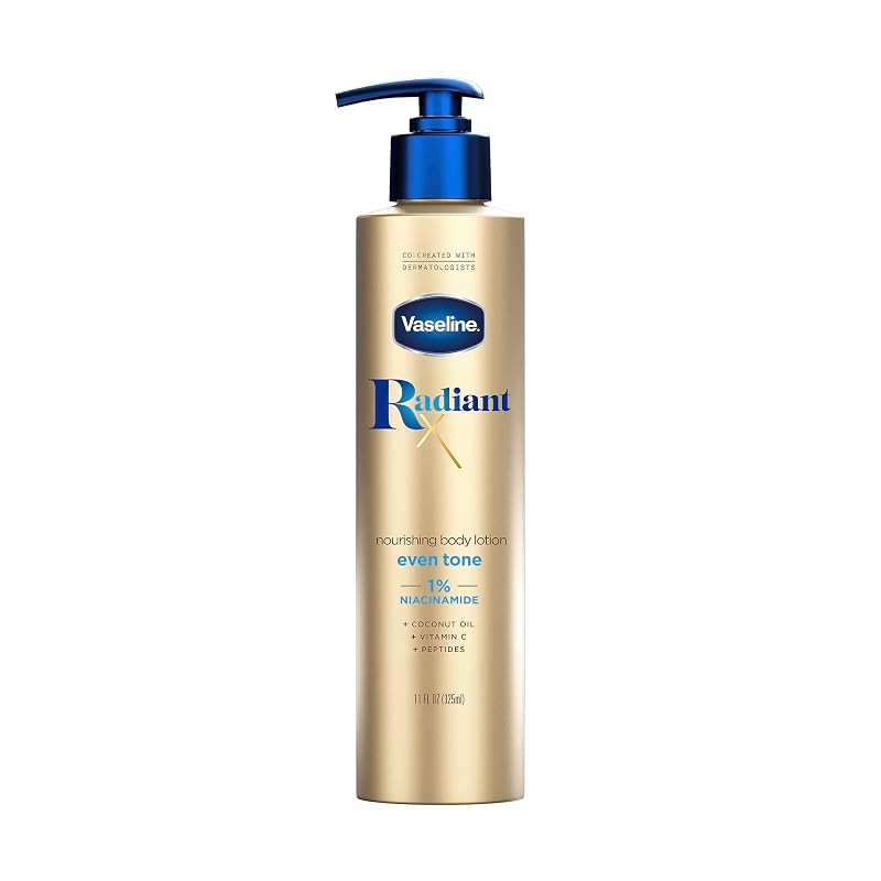 Loção corporal Vaseline Radiant X Even Tone Nourishing com niacinamida, 330 mL