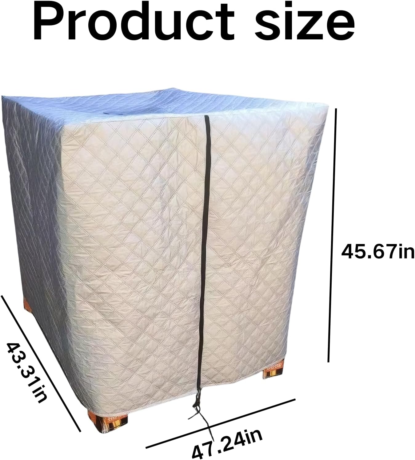 Thickened Thermal Cotton Tote Tank Cover for 275 Gallon Water Tank Enhanced Insulation & Weatherproofing Durable Protection for Outdoor Storage Winter Protection Feature