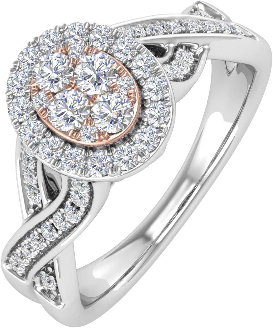 1/2 Carat Diamond Engagement Ring in 10K Gold (I1-I2 Clarity)