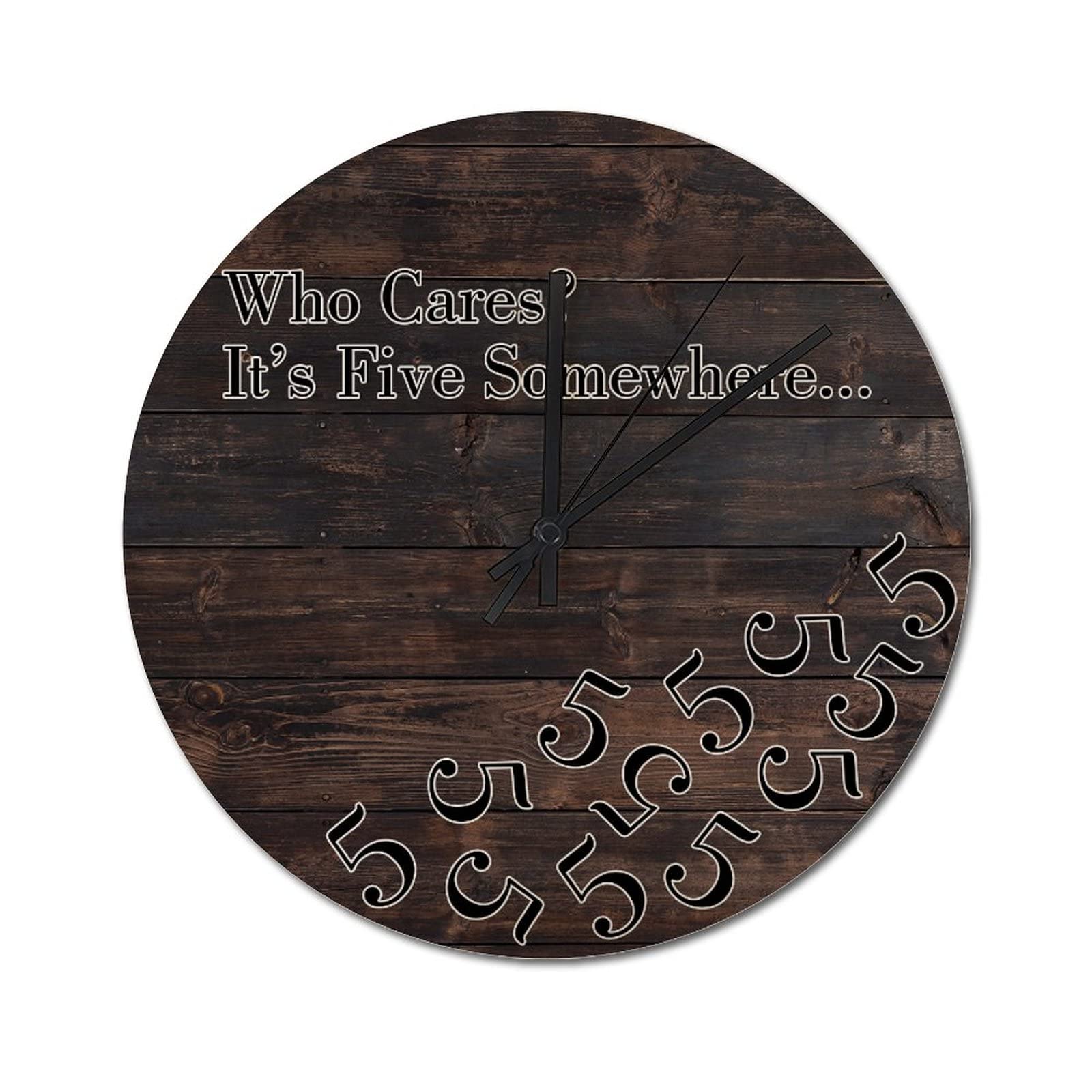 Horloge murale sans tic-tac rétro contre les bruits de salon 38 cm