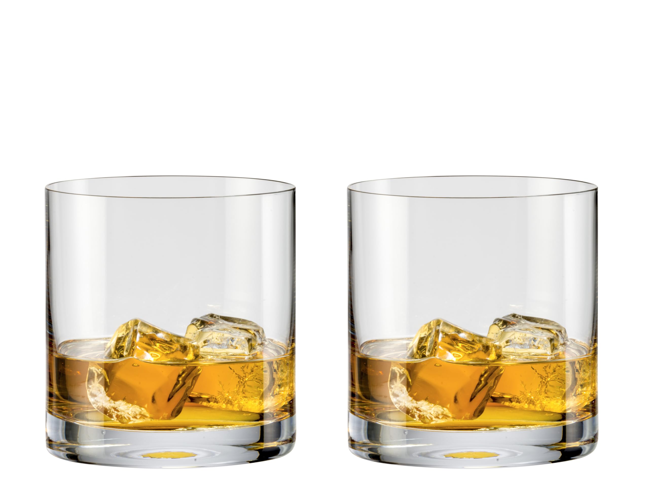 BarskiEuropean Glass Double Old Fashioned Tumblers - Dishwasher Safe for Whiskey, Bourbon, & Beverages - Suitable for Daily Use & Special Occasions, Ideal Gift, Set of 2 Glasses - 14 oz