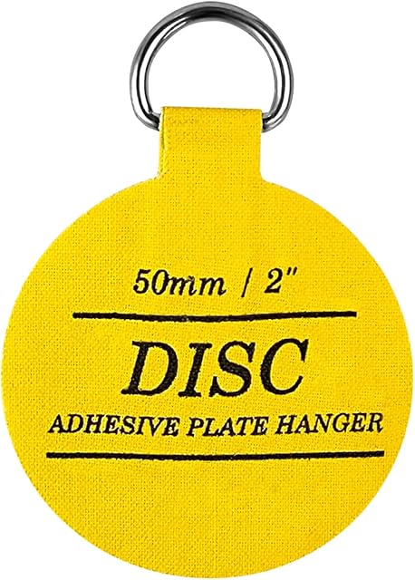 Disc Plate Hangers for Walls - Strong Invisible Plate Holder Self Adhesive Stick On Hooks Picture Hanging Wall Plate Holder - (50mm / 2") Plate Hanging Disk