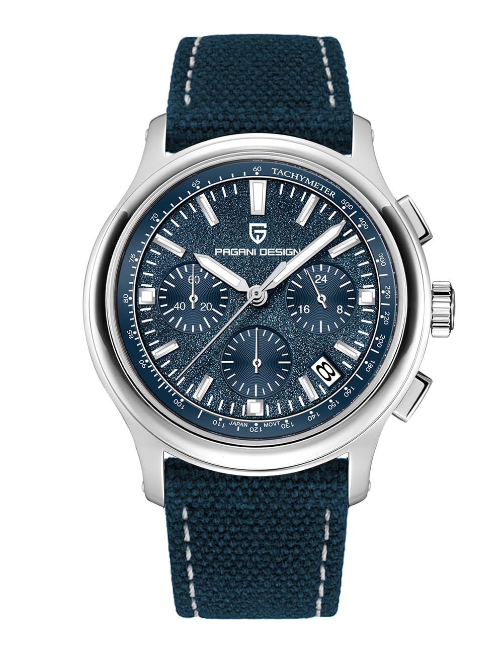 Pagani Design PD-1781 męski zegarek kwarcowy, męski chronograf, japoński mechanizm VK63, szkło szafirowe AR, skórzany pasek, wodoszczelny zegarek 100 m