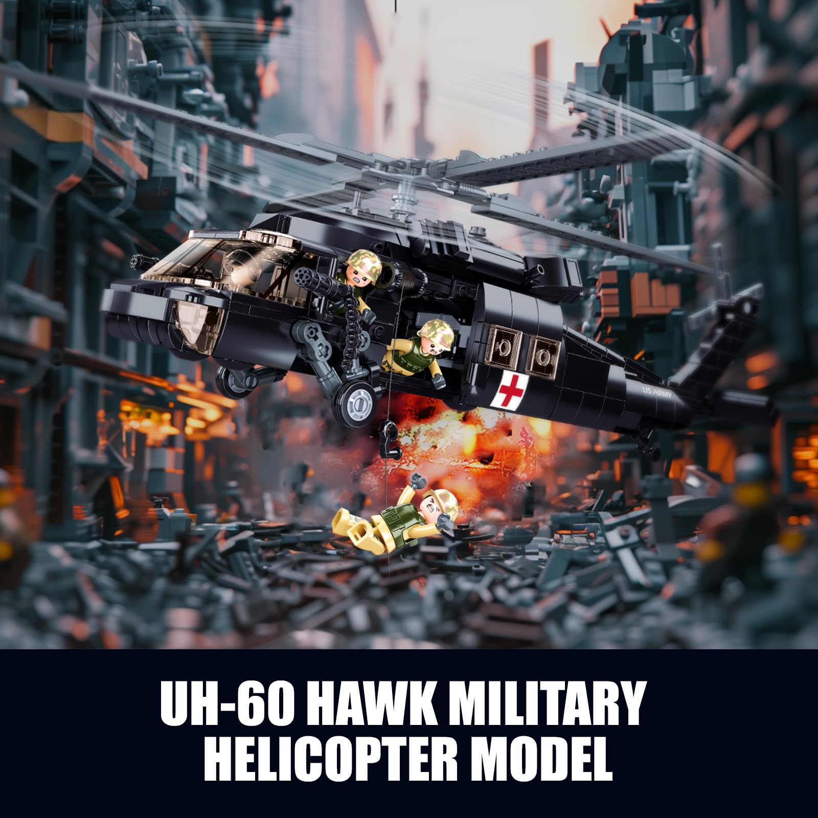 Amazon.co.jp: UH-60 ブラックユーティリティヘリコプタービルディング